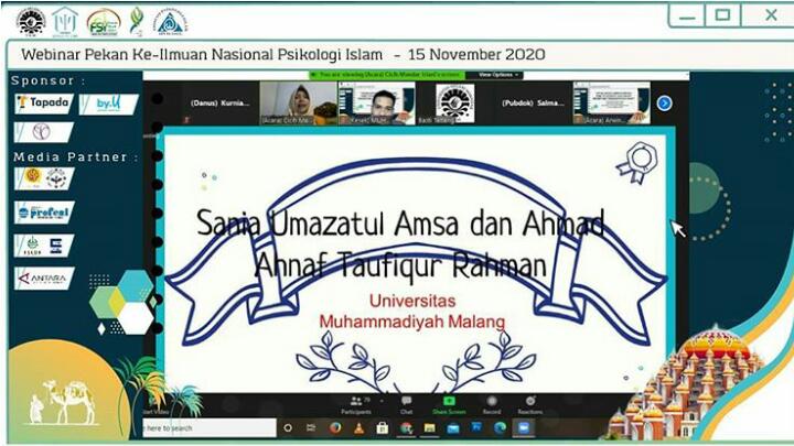 Menciptakan ide terapi virtual rality spiritual Al-quran pad anak autism yang ditorehkan melalui lomba essay nasional, Mahasiswa Fikes UMM menjadi juara 3. Mahasiswa tersebut diwakili oleh Sania Umazatul Amsa dan Ahmad Ahnaf Taufiqur Rahman, Mahasiswa Keperawatan angkatan 2019.