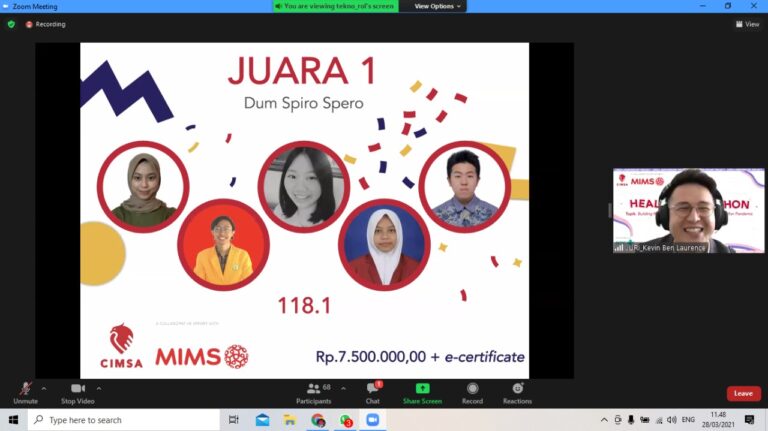 Membuat Inovasi Aplikasi Berbasis Kesehatan Mental, Mahasiswa FIKES UMM Juara Pertama dalam Ajang Inovasi Sistem Kesehatan Nasional