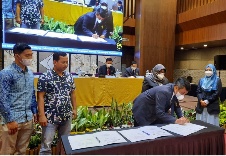 Perluas kerjasama dengan pihak eksternal, FIKes UMM tandatangani Perjanjian Kerja Sama dengan PBFI dan PELTI Kota Malang serta Dinkes Kab Malang.